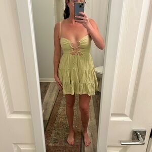 Princess Polly Light Green Strappy Mini Dress